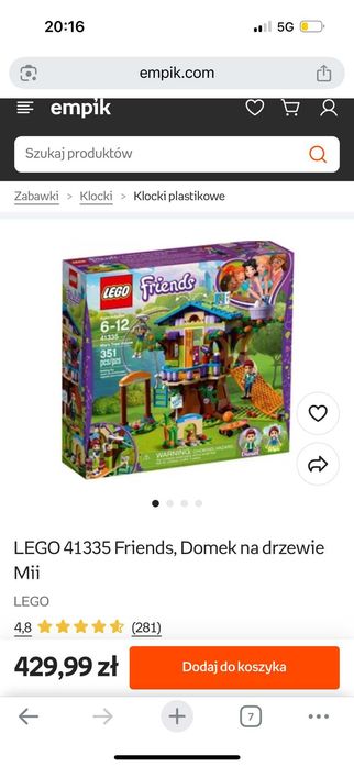 LEGO Friends Domek na drzewie