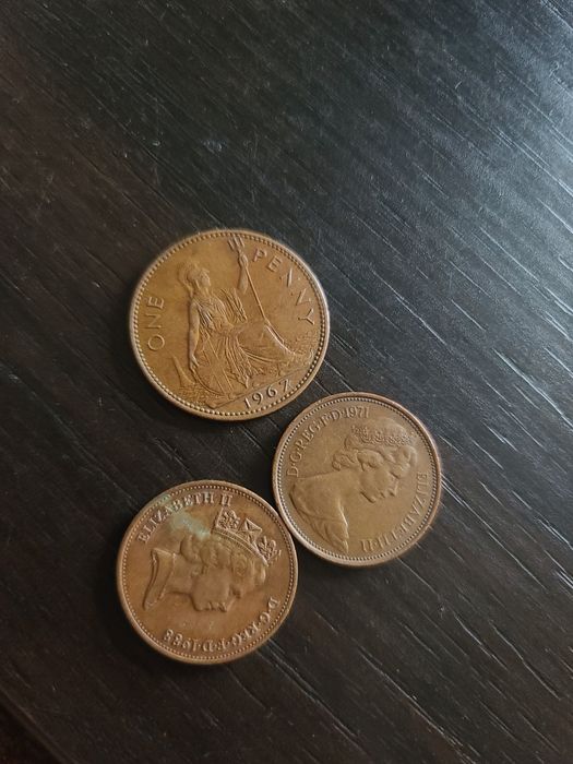 Монети  PENNY 1967,1988,1971