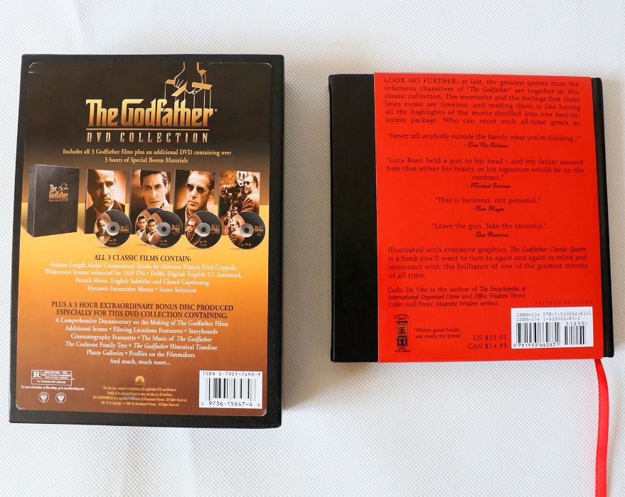 The Godfather Collection 5 DVD + Книга Classic Quotes: 800 грн. - CD ...