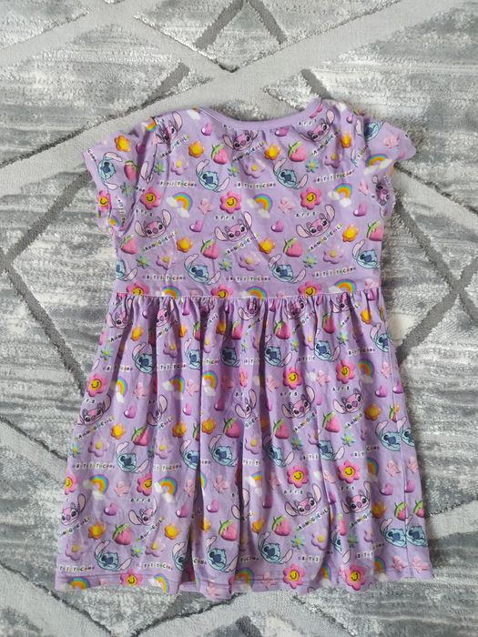 Sukienka Stich z krótkim rękawem bawełniana kolorowa