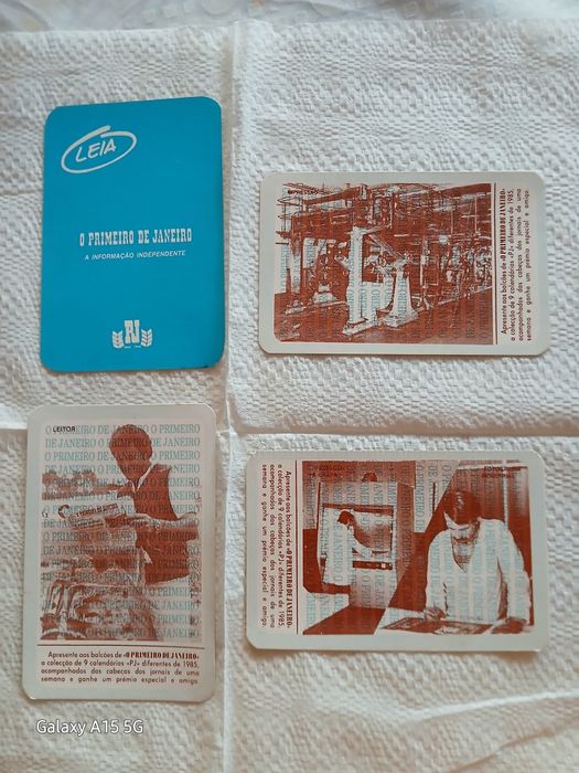 Calendários antigos anos 80,90