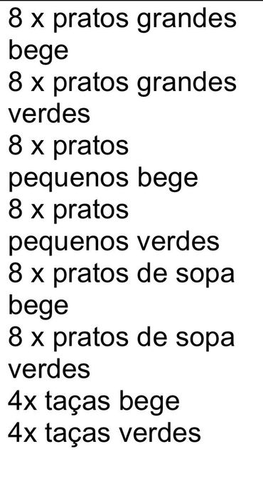 Loiça IKEA bege e verde504814526436495361