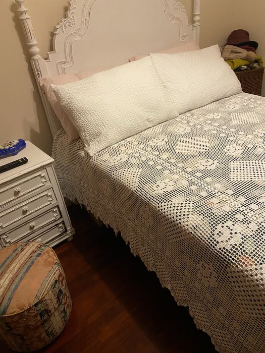 Colcha de cama em crochet