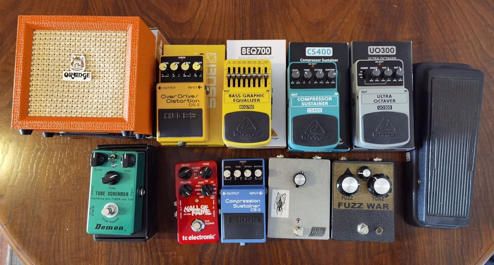 Pedais guitarra e baixo ou voz