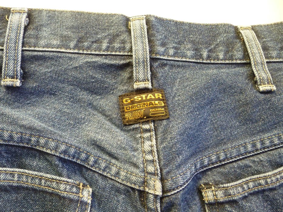 G-Star Jeans Elwood Raw Denim, blue, em bom estado, 33/32