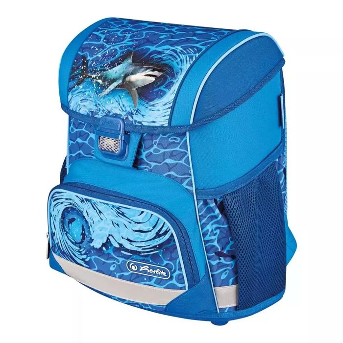 Tornister Loop Blue Shark. Herlitz. Nowy Produkt