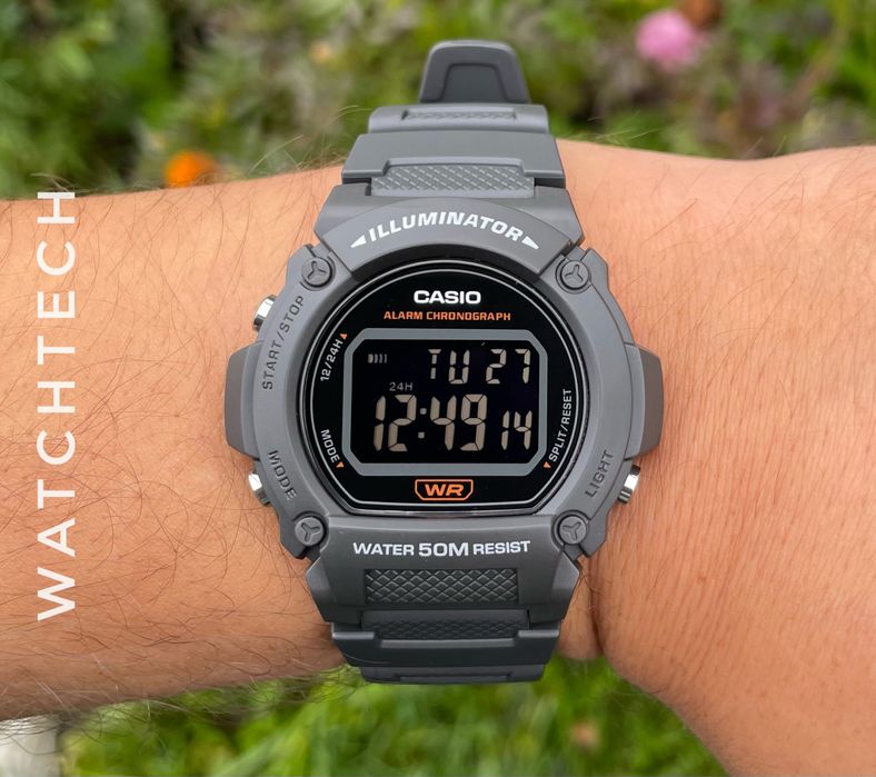 Годинник Casio W-219H-8B новий оригінал великий вибір годинників