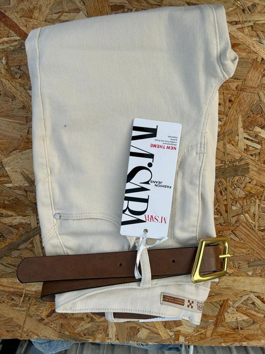 Jeansy M.Sara skinny+ pasek