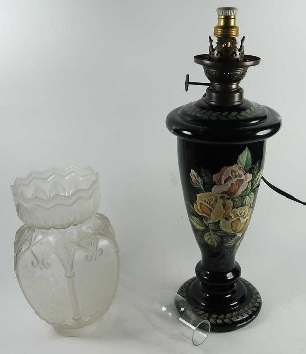 Candeeiro a petróleo antigo eletrificado