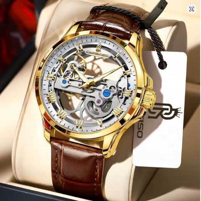 Zegarki męskie CAREKISO Fashion tourbillonem, automatyczny