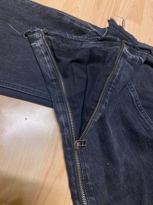 Zara Flared Zip Jeans black