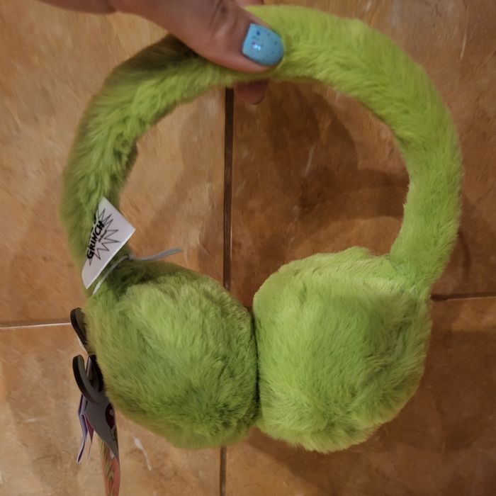 Zielone Włochate Nauszniki The Grinch