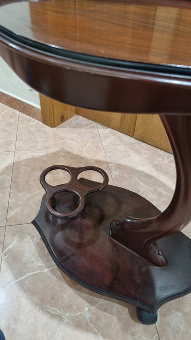 Mesa madeira bar / chá com rodas