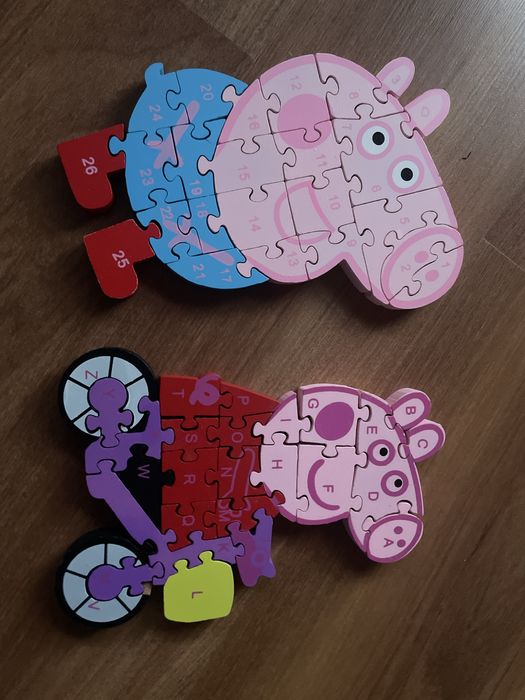 Puzzle dewniane Peppa i George