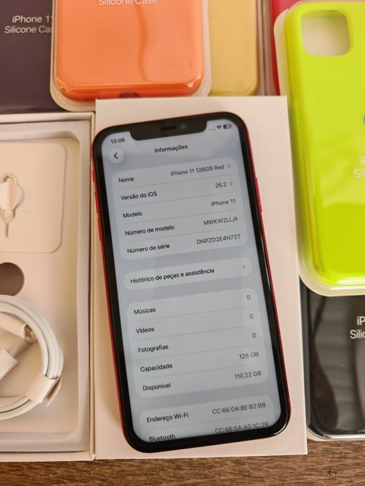 iPhone 11 128GB 6.1* Vermelho em Bom estado  Aceito Retomas