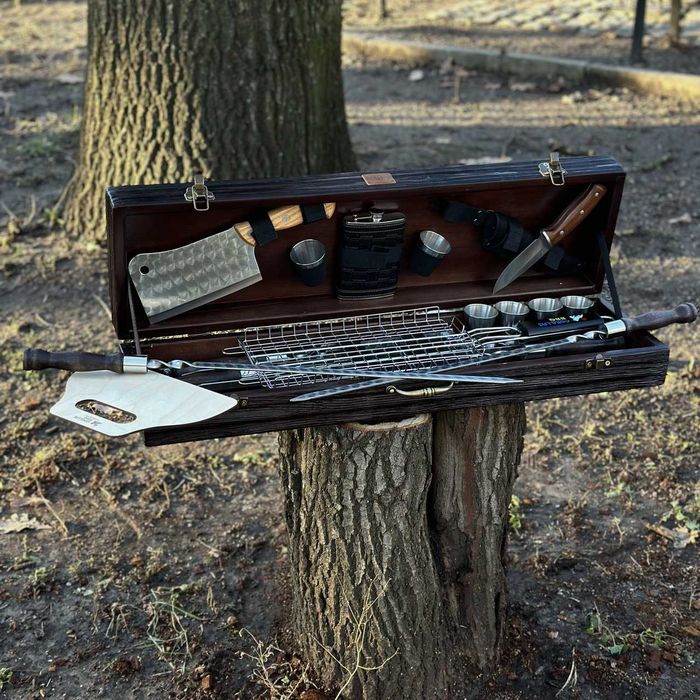 Набір шампурів ВЕДМІДЬ BS9 Подарочный набор шампуров для мужчины