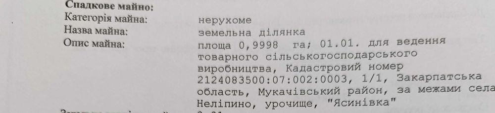 Продаж земельної ділянки 1 гектар