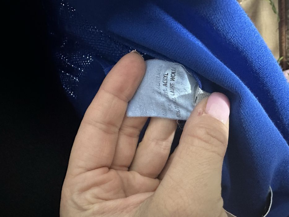 Ravens vintage komplet sweter spódnica plisowana 40 L 42 xl chabrowa