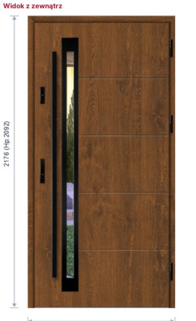 Drzwi zewnetrzne erkado trebur orzech