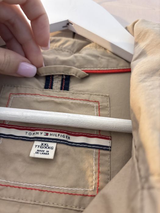 Oryginalny trench Tommy Hilfiger jacket beige xxl