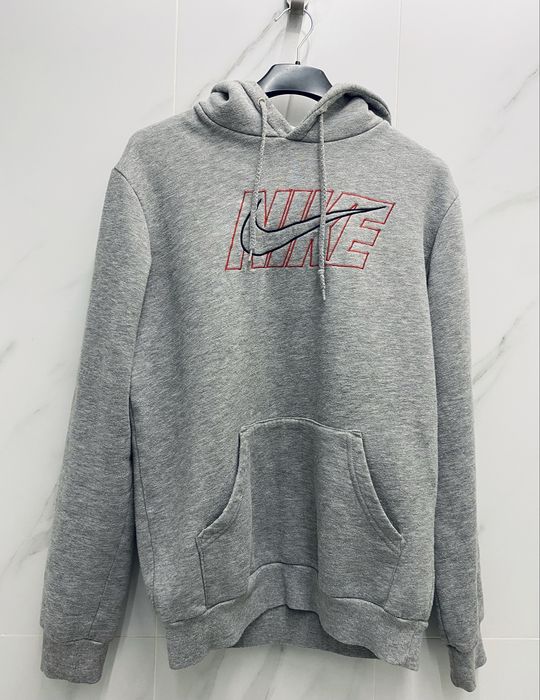 NIKE HOODIE CINZA (logo grande)