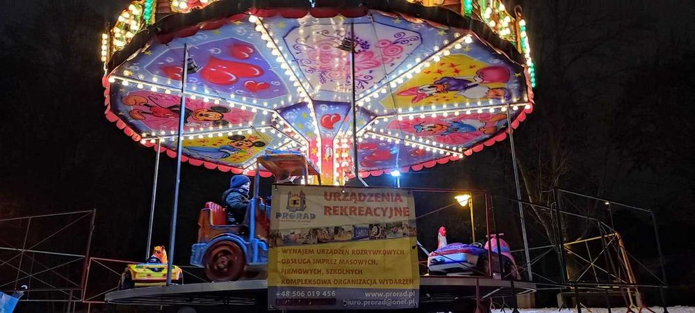 karuzela, kolejka , bramki Św. dmuchańce , Jarmarki , Mikołajki