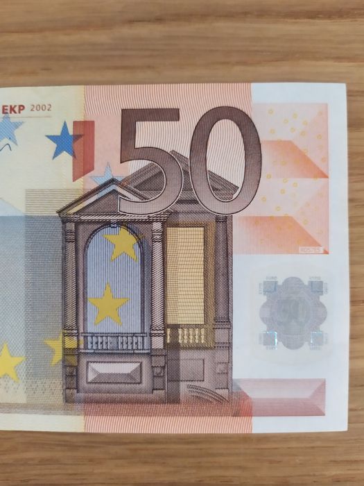 Banknot "kolekcjonerski" - 50 euro 2002 seria X - stan UNC/UNC-