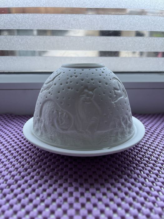 Фарфоровый подсвечник Литофания Light-Glow «Кошки» (Новый)