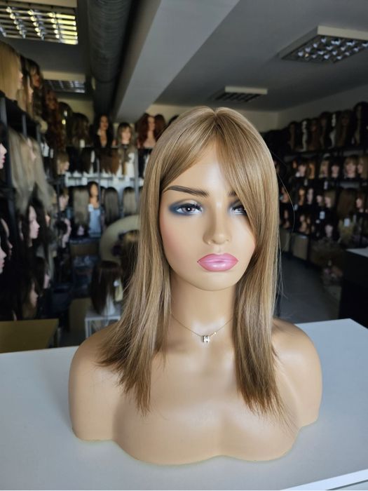 Topper Nel ciemny blond naturalny efekt zagęszczenia tupet 42cm