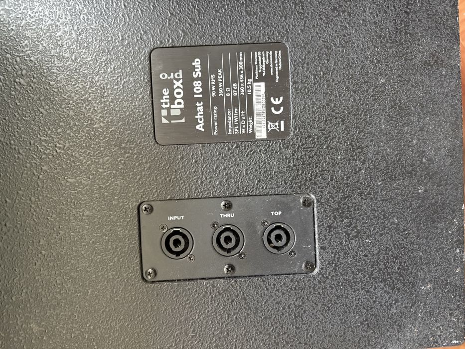 2 subwoofers - The box pro Achat 108 sub