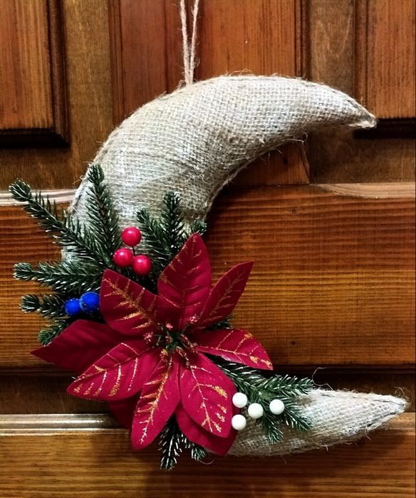 Різдвяний декор. Новорічний декор. Різдвяний вінок  на двері