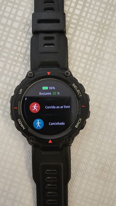 Amazfit T-Rex Bluetooth GPS 47.7mm AMOLED Preto Resistência Água 5ATM