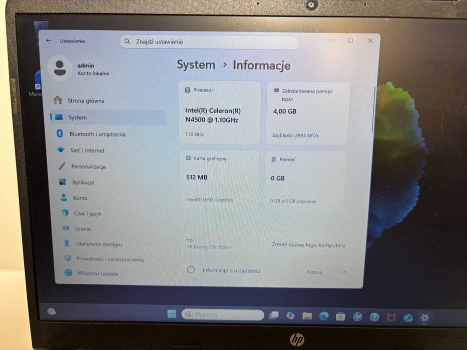 LAPTOP HP 15S FQ3210nw