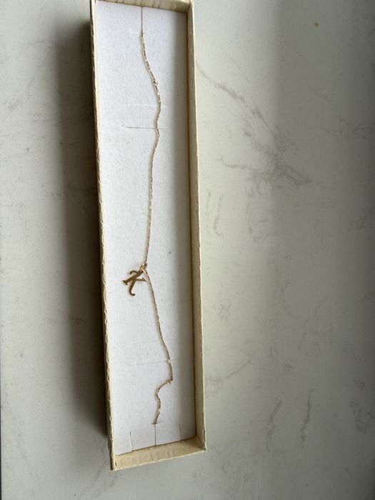 Złoty łańcuszek z literka K