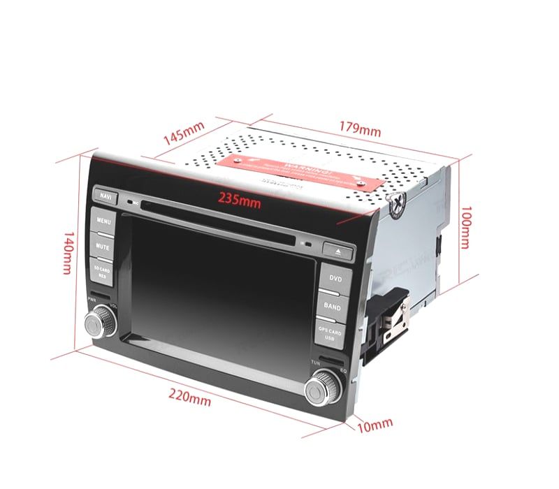 AUTO RADIO TIPO OEM PARA FIAT BRAVO 07-14 USB GPS TACTIL 7" HD