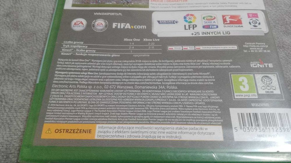 xbox one fifa 15  запечатан