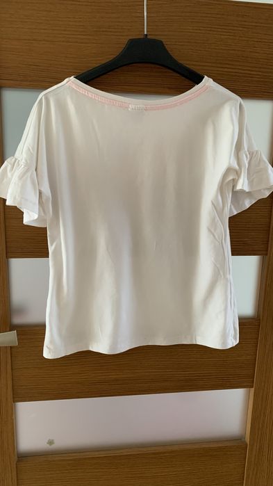 Biała bluzeczka dla dziewczynki 146