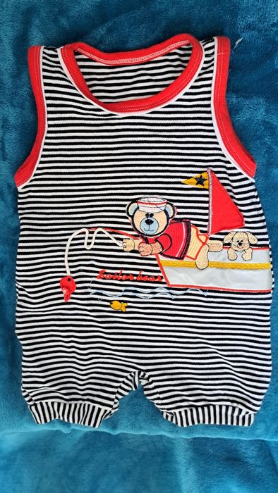 Nowe beż metki body chłopięce 80 w paseczki