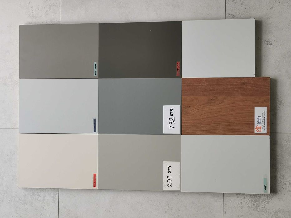 Próbki/Wzornik płyt meblowych laminowanych Egger/Kronospan, Fabryka Mebli