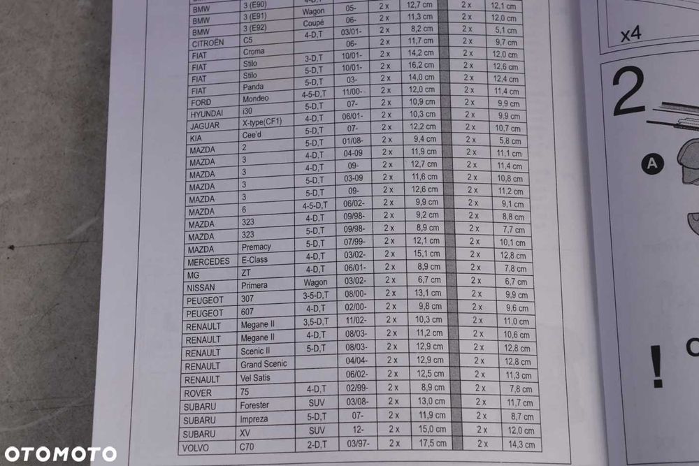 Bagażnik dachowy belki bazowe Mazda 2 3 6 i30 kia cee'd Megane II