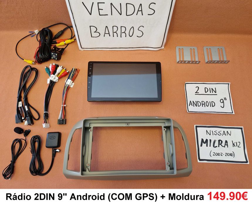 (NOVO) Rádio 2DIN • NISSAN Micra • K12 K13 • Android GPS [4+64GB]