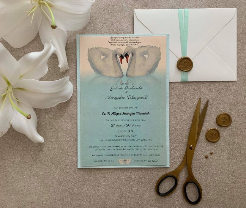 Zaproszenia ślubne/ na ślub/ Promocja/ Warszawa