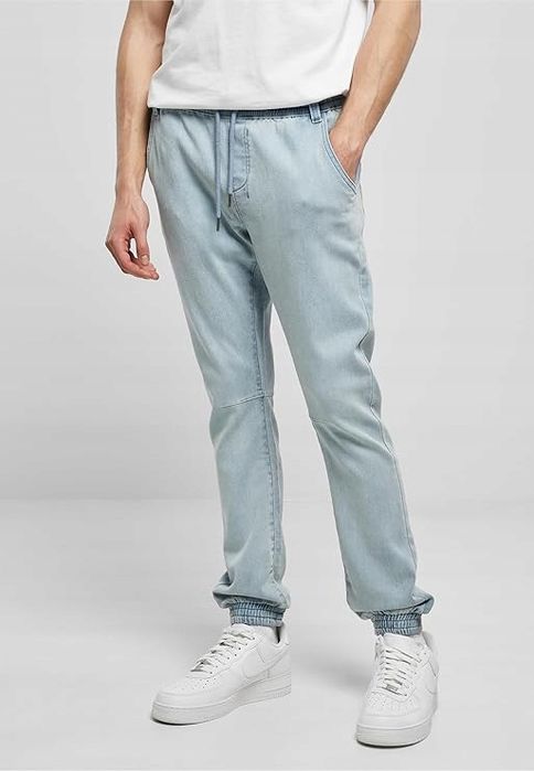 Urban classics spodnie jeansowe z elastyczną talią miękkie m 27aa