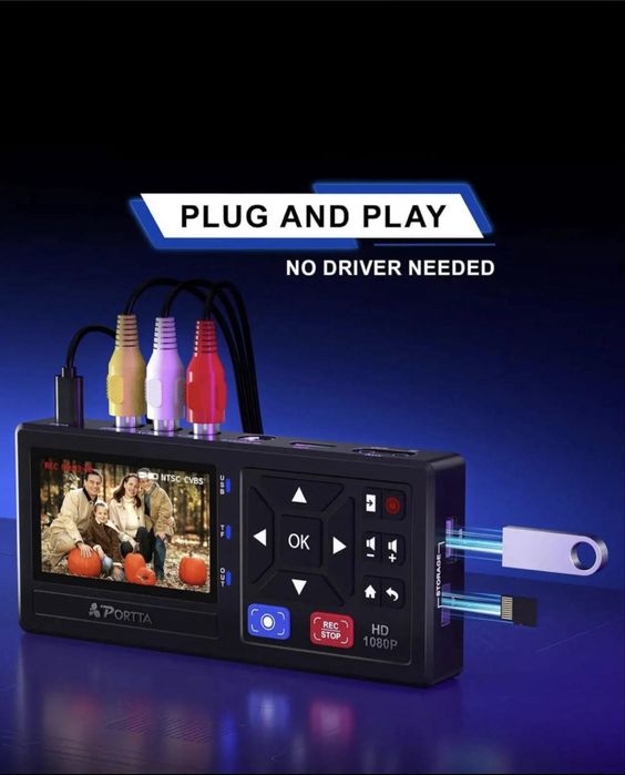Відеоконвертер Portta VHS у Digital — Оцифрування відеокасет БЕЗ ПК