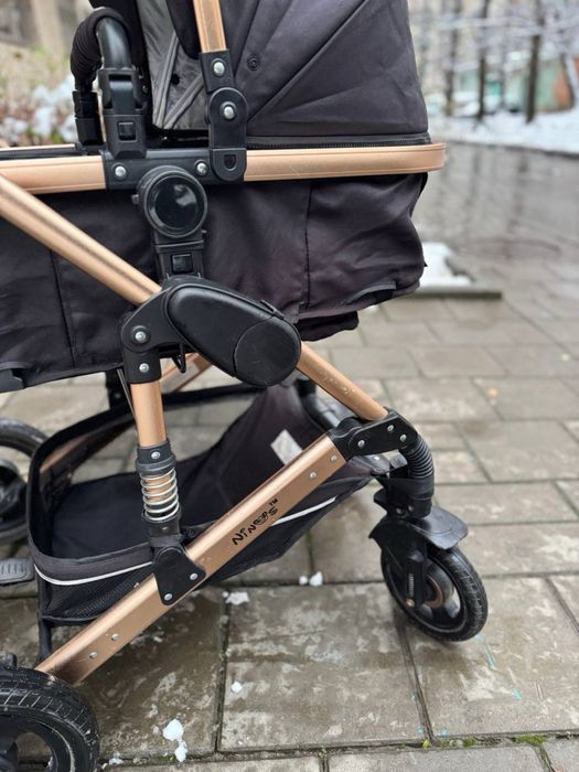 Коляска трансформер 3в1 + автокрісло Ninos freelander black