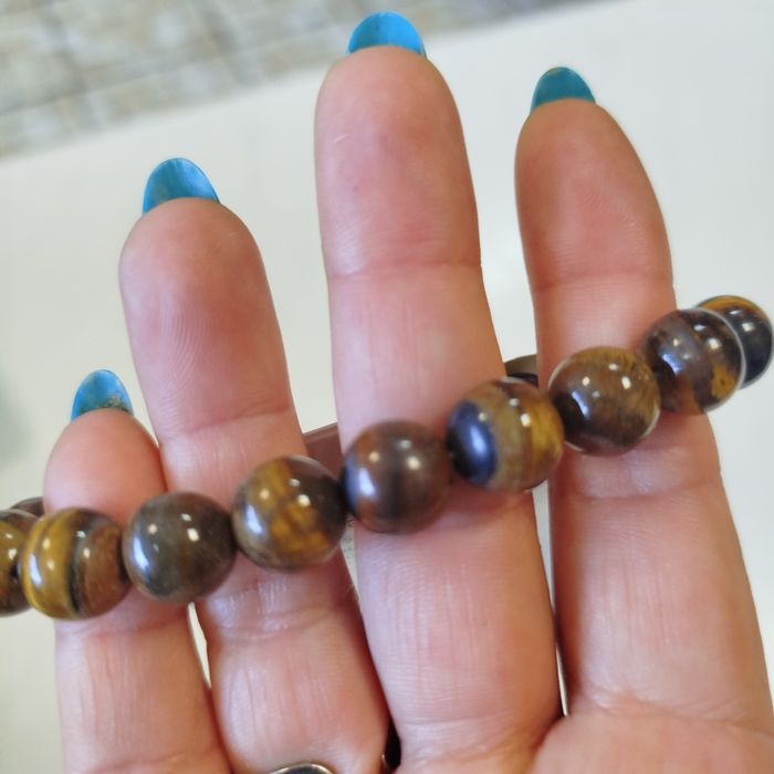 Pulseira Olho de Tigre 10mm
