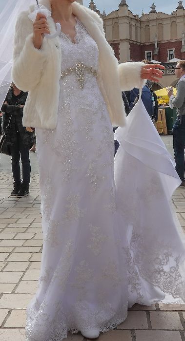 suknia ślubna 38/40, dobre wino gratis