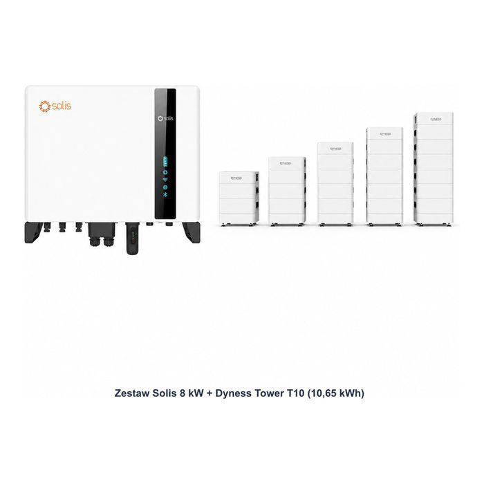 Zestaw Solis 8 kW + Dyness Tower T10 10,65 kWh