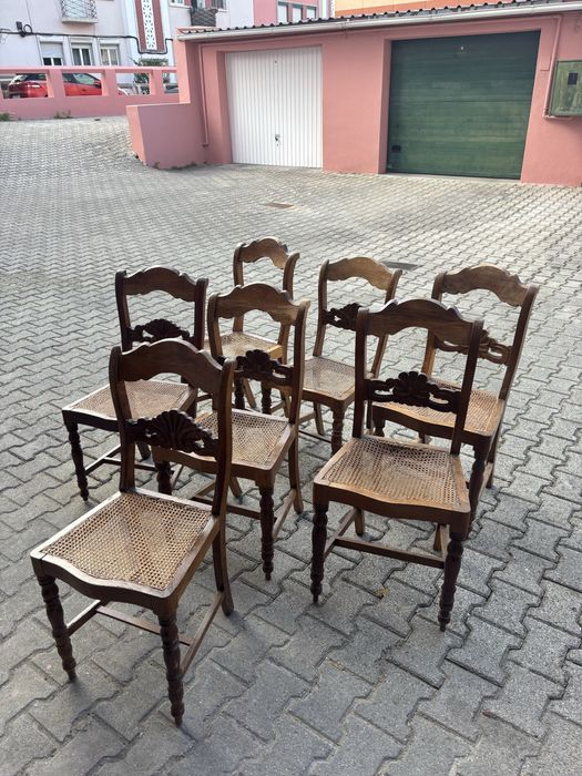7 Cadeiras para restauro em madeira de Casquinha