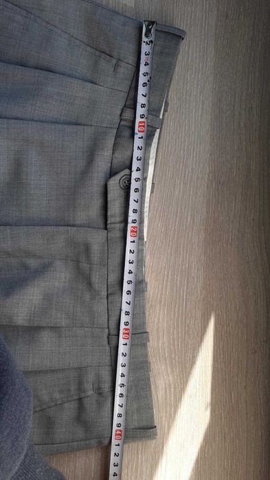 Fato homem 3 peças cinzento claro casaco blazer colete calças M